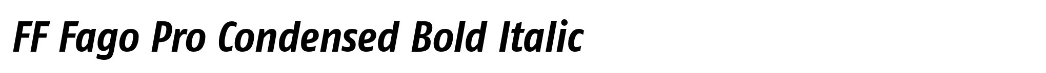 FF Fago Pro Condensed Bold Italic image